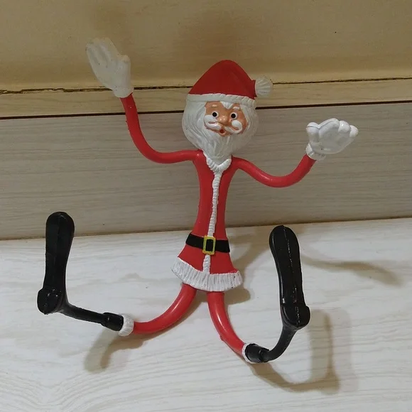 Vintage Pair of Santa Pen/Pencil Decor Christmas Bendies - Picture 7 of 8